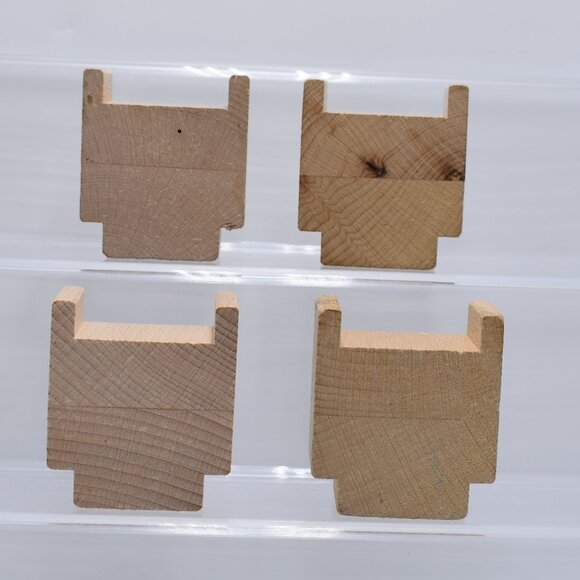 Lot of 4 Wooden 2.5" Risers Tunnel Bridge Supports Compatible Thomas/Brio/Ikea - Picture 1 of 10
